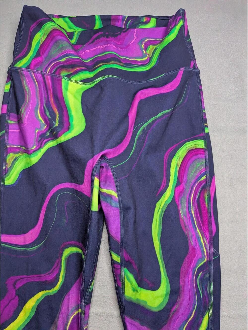 Fabletics Leggings Womens M Multicolor Motion365 High Waist Ankle Pockets Yoga - Picture 4 of 10